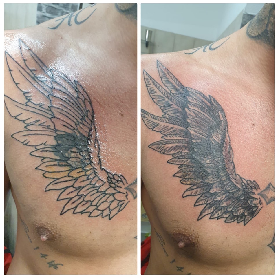 Tattoo Flügel Cover-Up